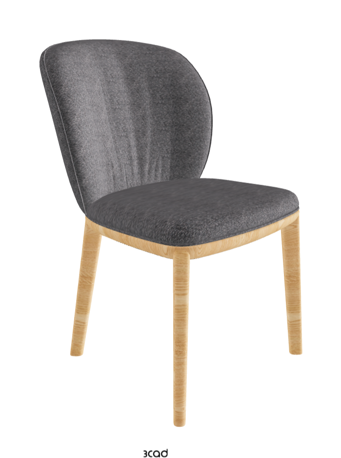 Chrishell Dining Chair_Natural Ashwood_Fabric_B244