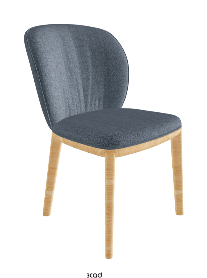 Chrishell Dining Chair_Natural Ashwood_Fabric_B245