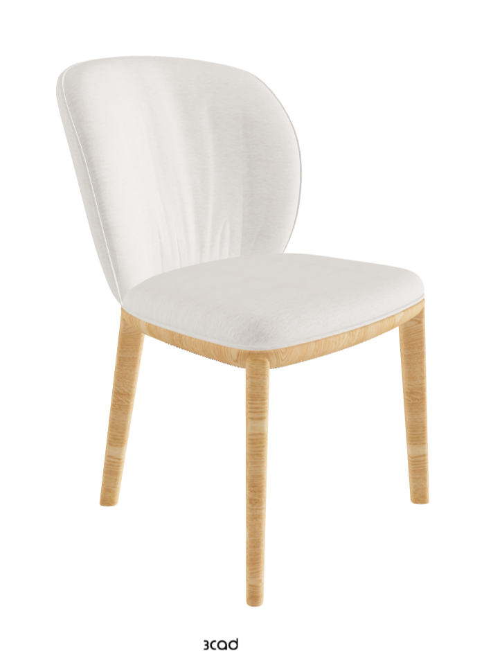 Chrishell Dining Chair_Natural Ashwood_Fabric_B730