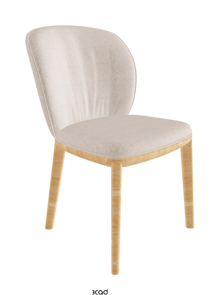 Chrishell Dining Chair_Natural Ashwood_Fabric_B732