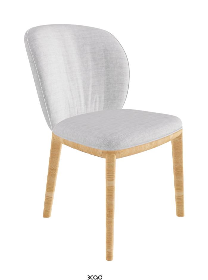 Chrishell Dining Chair_Natural Ashwood_Fabric_B810