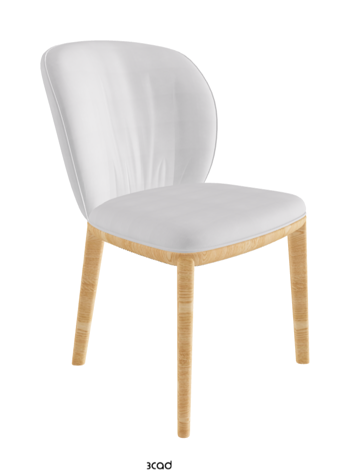 Chrishell Dining Chair_Natural Ashwood_Fabric_B921