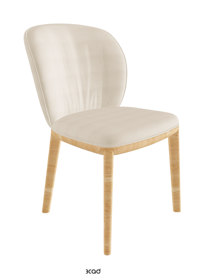 Chrishell Dining Chair_Natural Ashwood_Fabric_B922