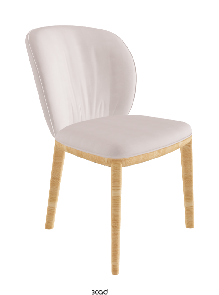 Chrishell Dining Chair_Natural Ashwood_Fabric_B923