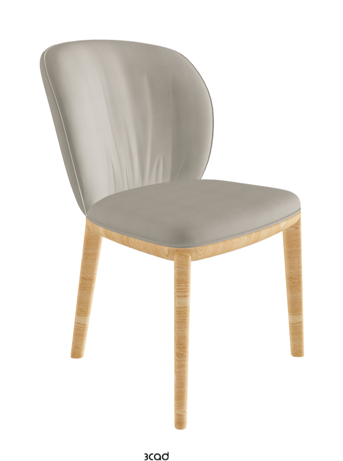 Chrishell Dining Chair_Natural Ashwood_Fabric_B924