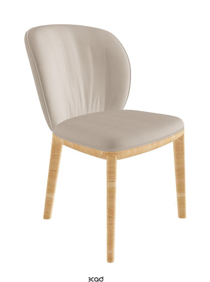 Chrishell Dining Chair_Natural Ashwood_Fabric_B926