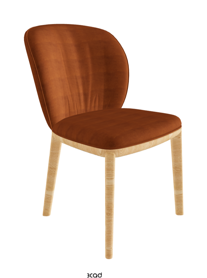 Chrishell Dining Chair_Natural Ashwood_Fabric_B930