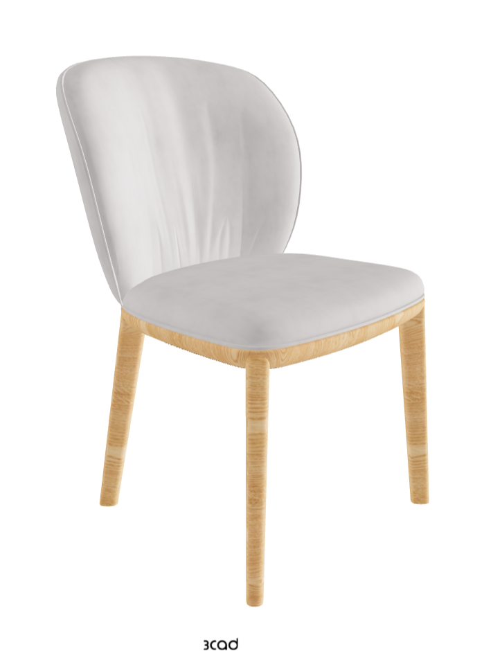 Chrishell Dining Chair_Natural Ashwood_Micro Nubuk_White
