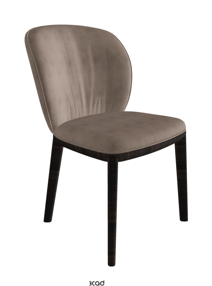 Chrishell Dining Chair_Burned Oak Stained Ashwood_Micro Nubuk_Cognac