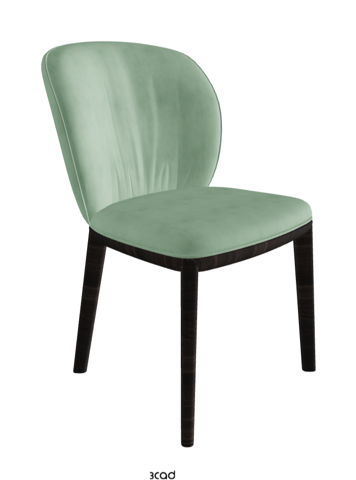 Chrishell Dining Chair_Burned Oak Stained Ashwood_Micro Nubuk_Mint