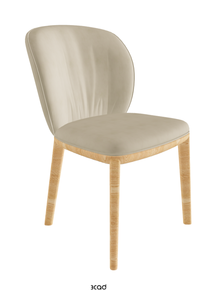 Chrishell Dining Chair_Natural Ashwood_Micro Nubuk_Sand