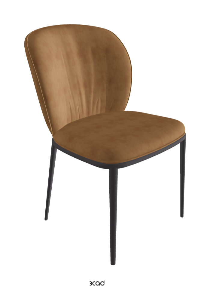 Chrishell ML Dining Chair_Graphite Embossed_Micro Nubuk_Almond