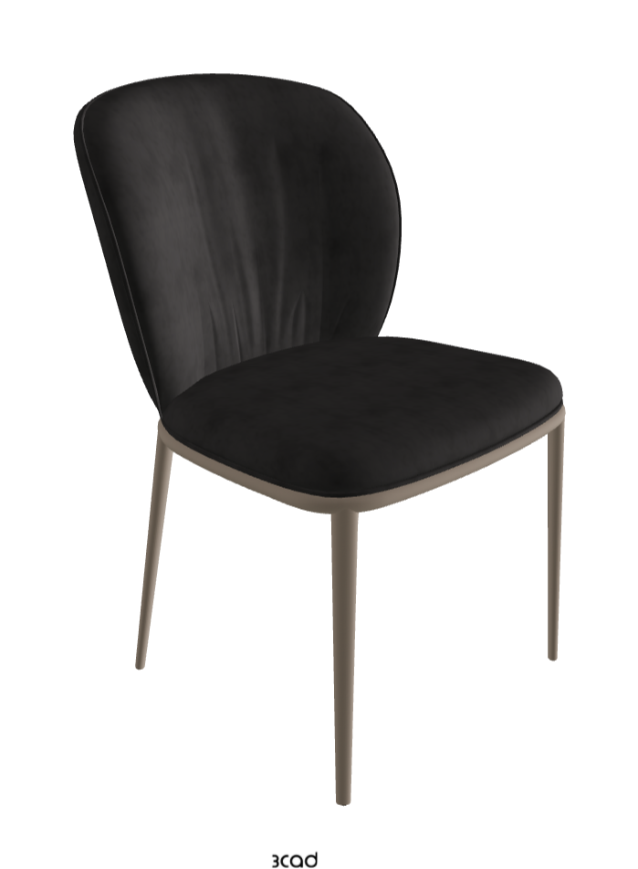 Chrishell ML Dining Chair_Titanium Embossed_Micro Nubuk_Charcoal