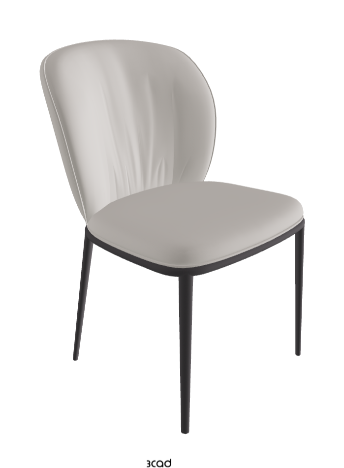 Chrishell ML Dining Chair_Graphite Embossed_Soft Leather_Dakota