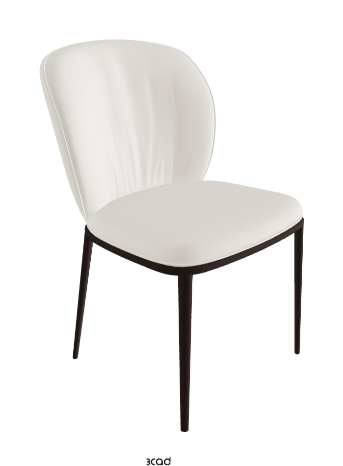 Chrishell ML Dining Chair_Bronze Embossed_Soft Leather_Lino