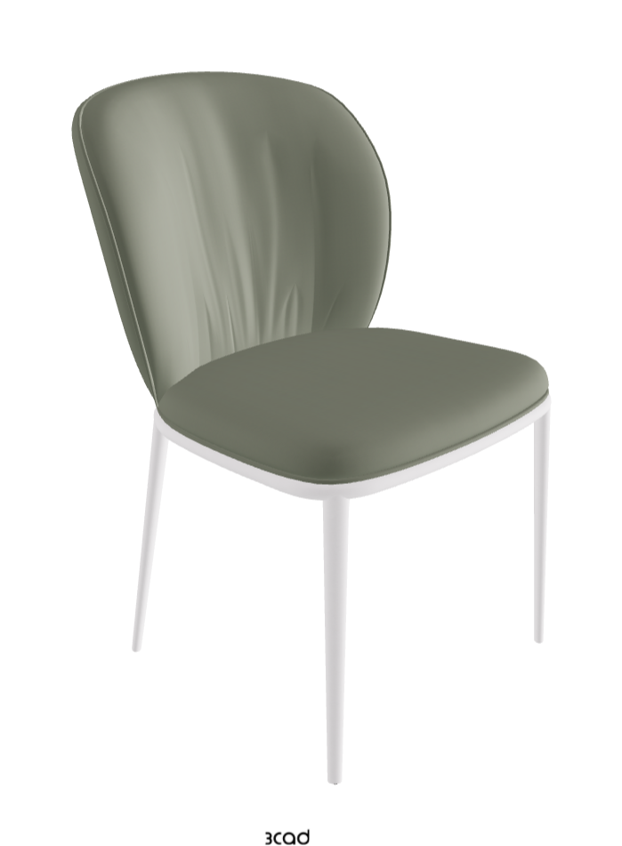 Chrishell ML Dining Chair_Pearl Embossed_Soft Leather_Cenere