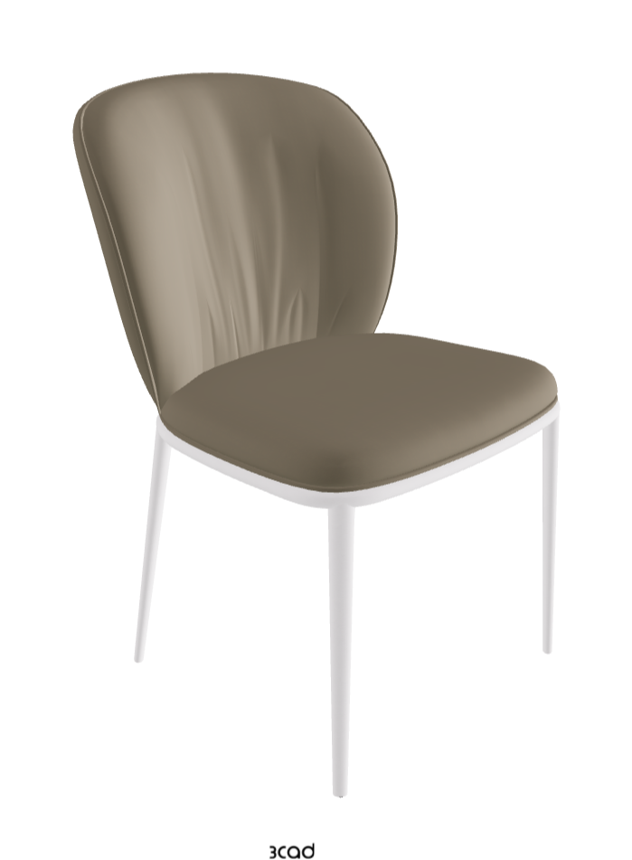 Chrishell ML Dining Chair_Pearl Embossed_Soft Leather_Tortora