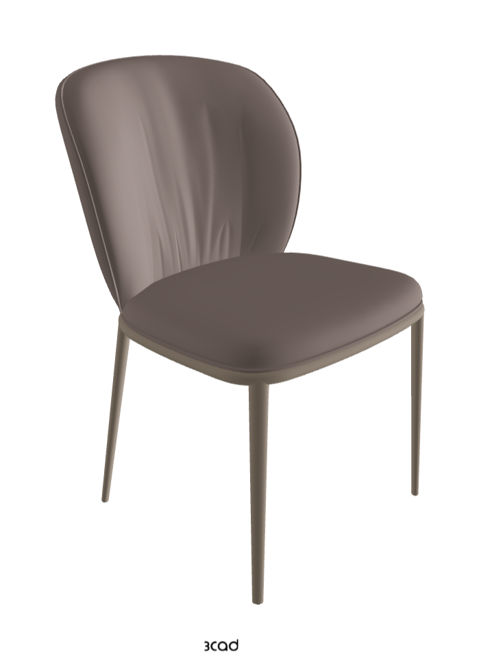 Chrishell ML Dining Chair_Titanium Embossed_Soft Leather_Castoro