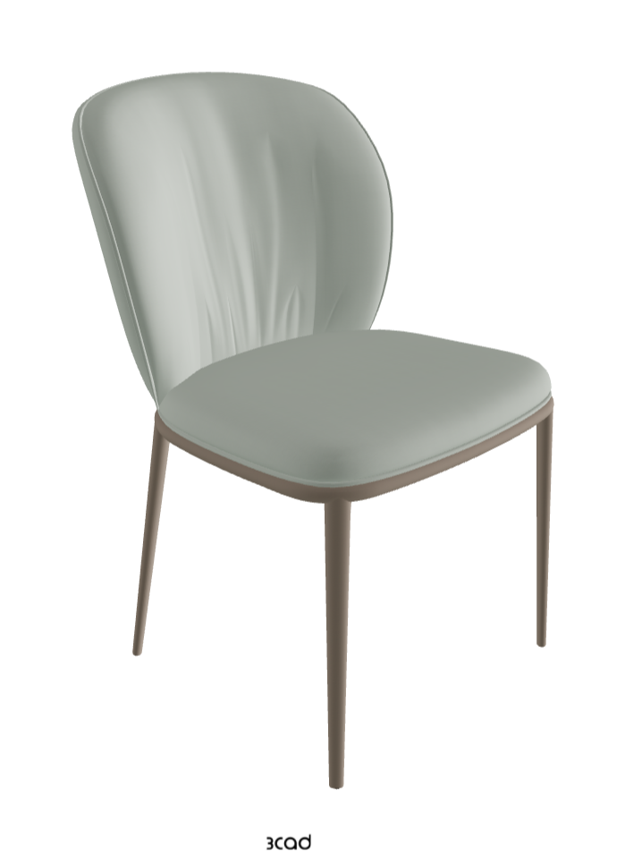 Chrishell ML Dining Chair_Titanium Embossed_Soft Leather_Ice