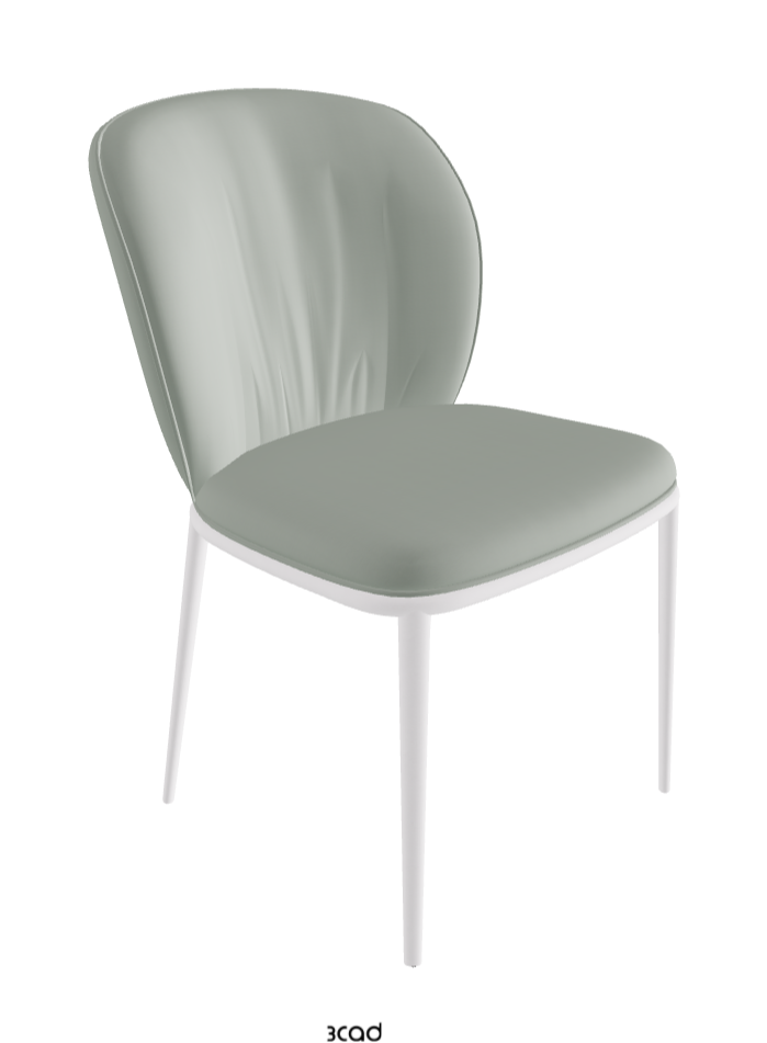Chrishell ML Dining Chair_Pearl Embossed_Soft Leather_Ice