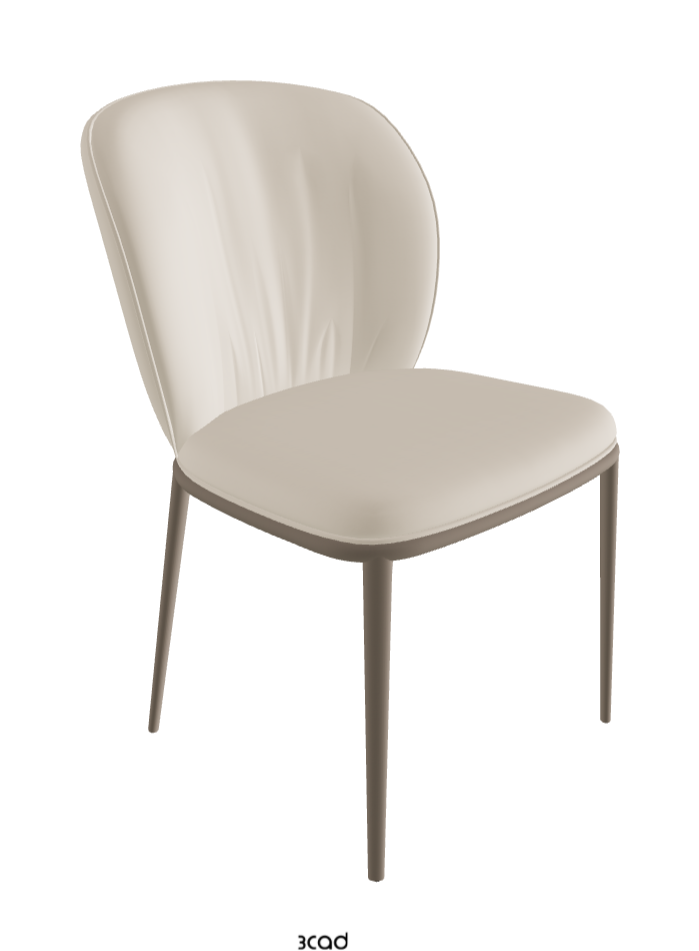 Chrishell ML Dining Chair_Titanium Embossed_Soft Leather_Cashmere