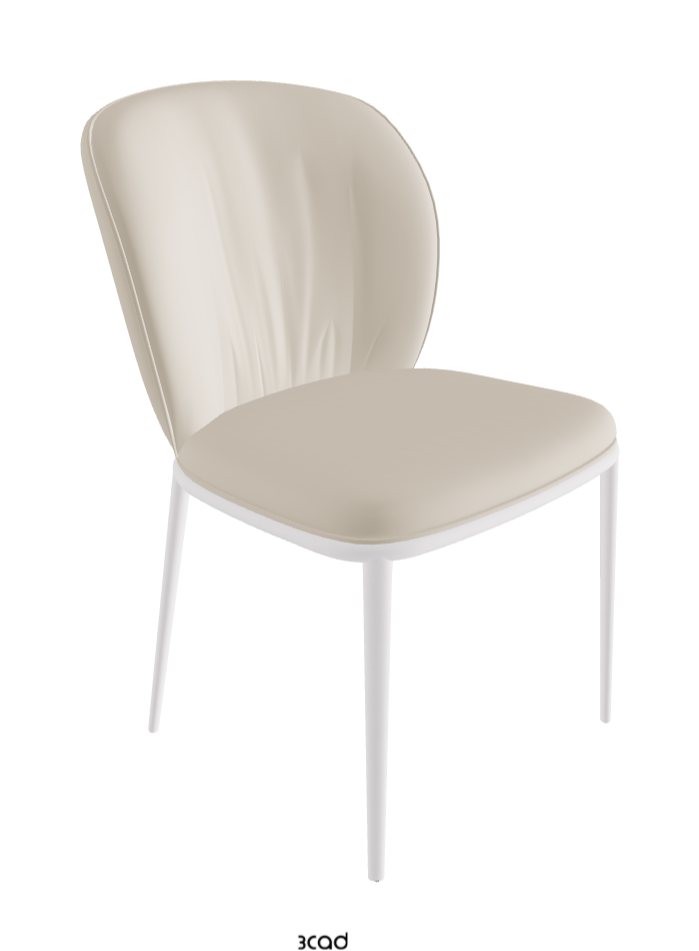 Chrishell ML Dining Chair_Pearl Embossed_Soft Leather_Cashmere
