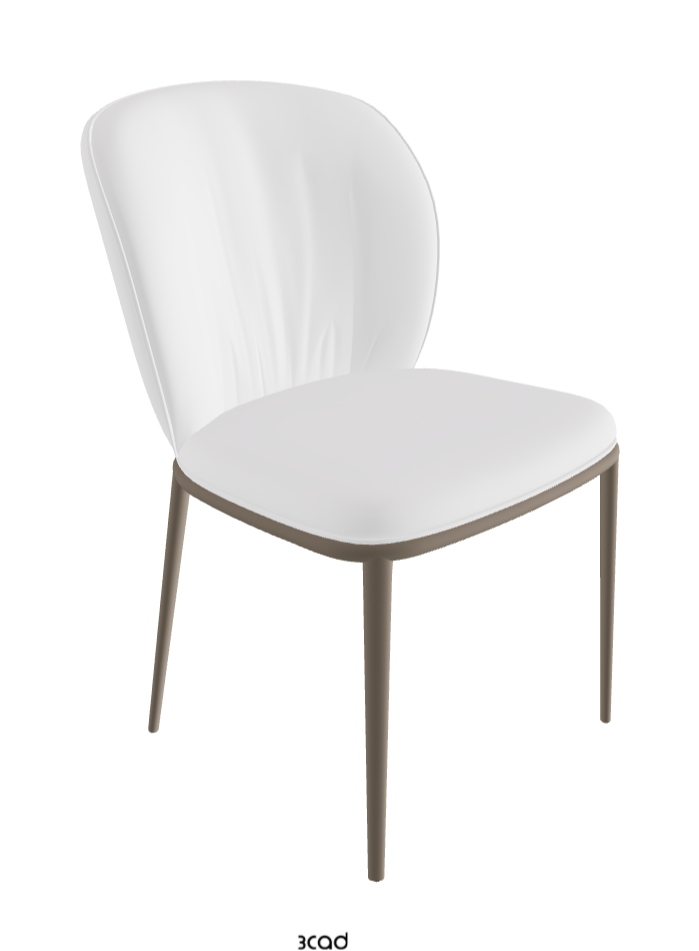 Chrishell ML Dining Chair_Titanium Embossed_Soft Leather_Bianco