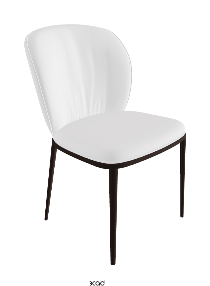 Chrishell ML Dining Chair_Bronze Embossed_Soft Leather_Bianco