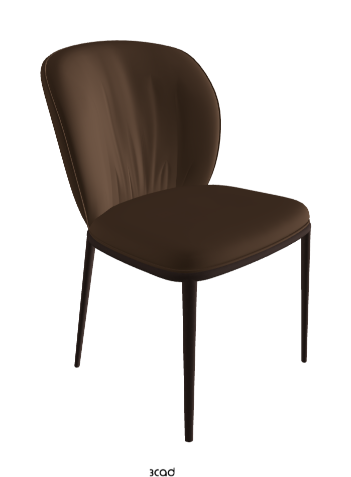 Chrishell ML Dining Chair_Bronze Embossed_Soft Leather_Biscotto
