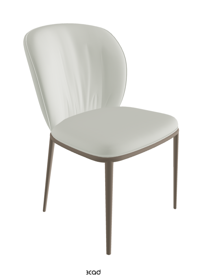Chrishell ML Dining Chair_Titanium Embossed_Soft Leather_Artico