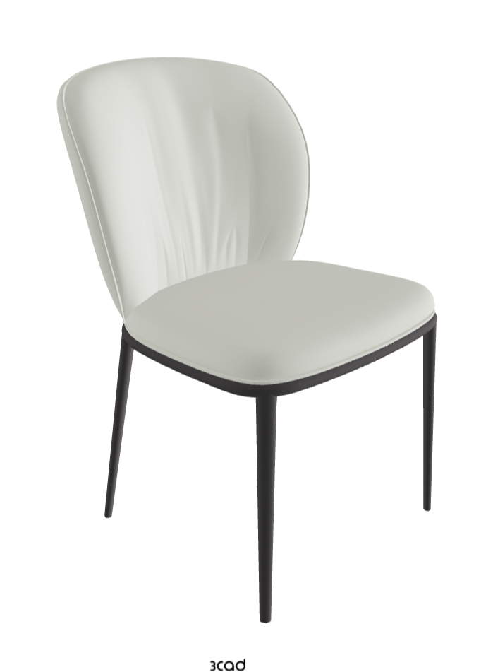 Chrishell ML Dining Chair_Graphite Embossed_Soft Leather_Artico