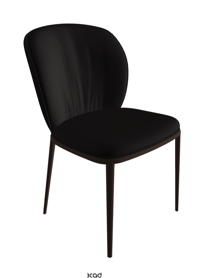 Chrishell ML Dining Chair_Bronze Embossed_Synthetic Leather_Moka