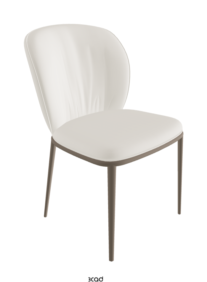 Chrishell ML Dining Chair_Titanium Embossed_Synthetic Leather_Lino