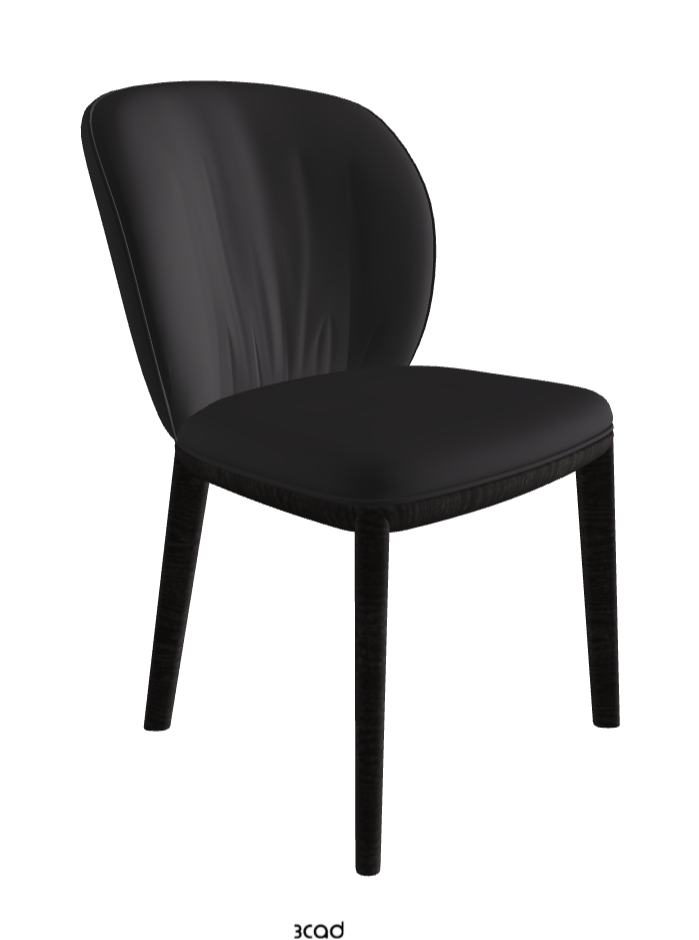 Chrishell Dining Chair_Open Pore Matt Black Ashwood_Glove Soft Leather_Hornet