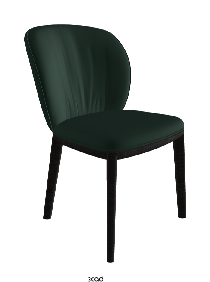 Chrishell Dining Chair_Open Pore Matt Black Ashwood_Soft Leather_Sherwood