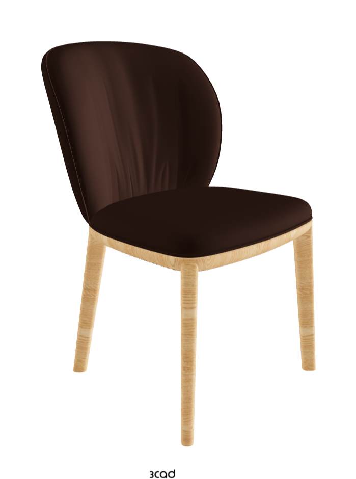 Chrishell Dining Chair_Natural Ashwood_Soft Leather_Tabacco