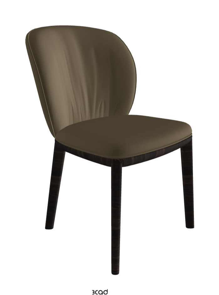 Chrishell Dining Chair_Burned Oak Stained Ashwood_Synthetic Leather_Argilla