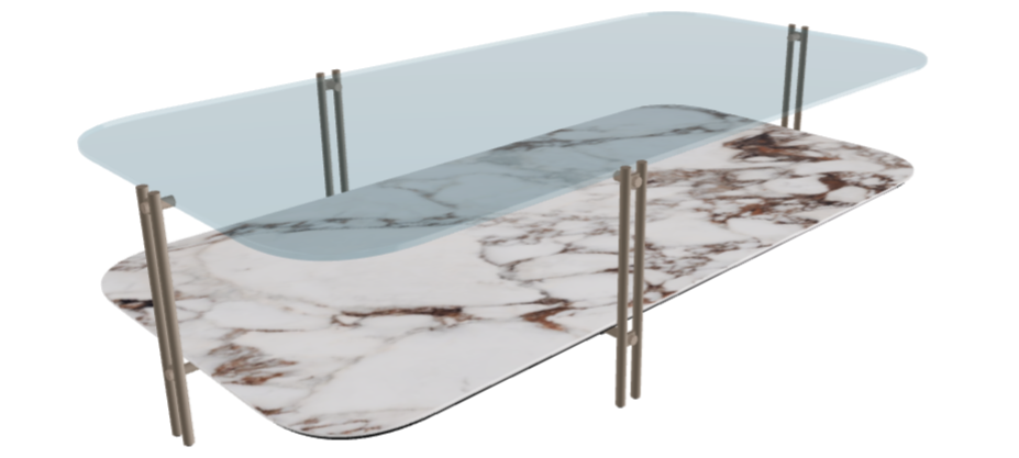 Cattelan Italia Biplane Rectangular Coffee Table