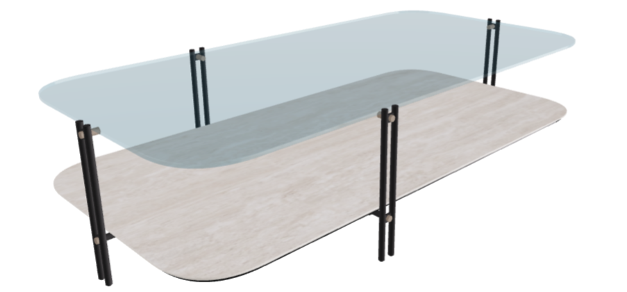 Cattelan Italia Biplane Rectangular Coffee Table