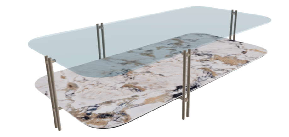 Cattelan Italia Biplane Rectangular Coffee Table