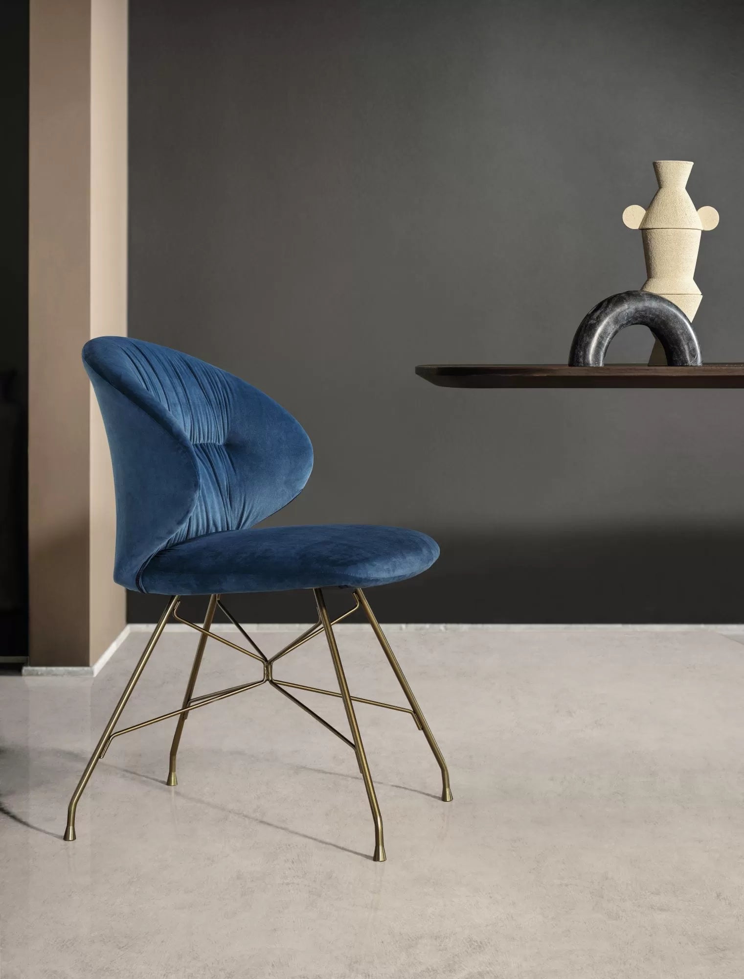 Bontempi Casa Drop Chair With Metal Spider Base