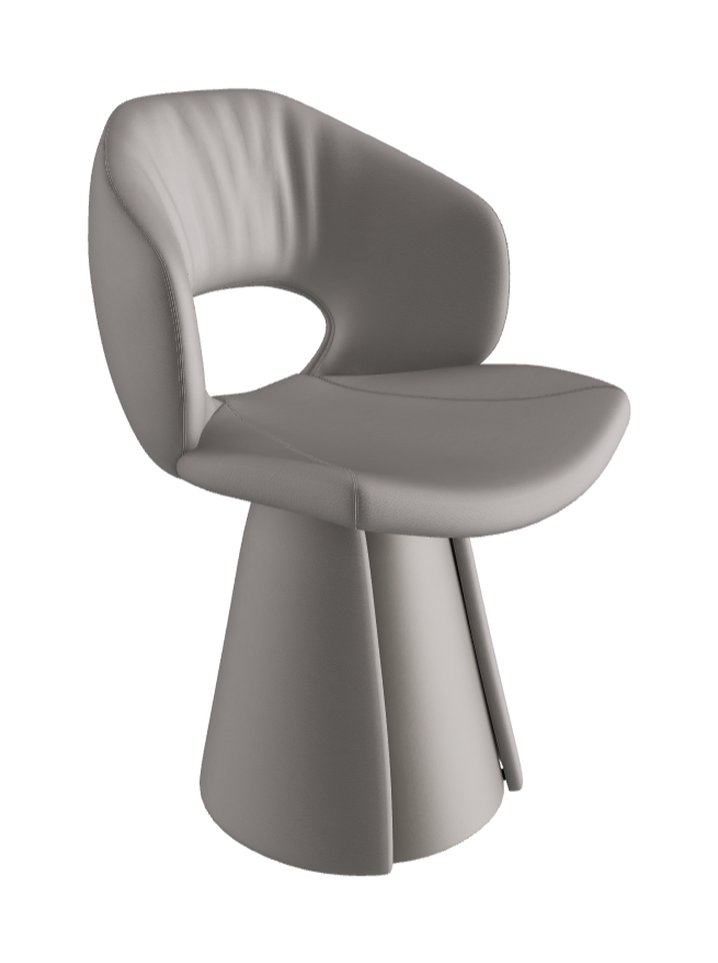 Dafne Dining Armchair_Titanium Embossed_Soft Leather_Dakota