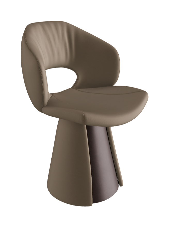 Dafne Dining Armchair_Bronze Embossed_Soft Leather_Fango