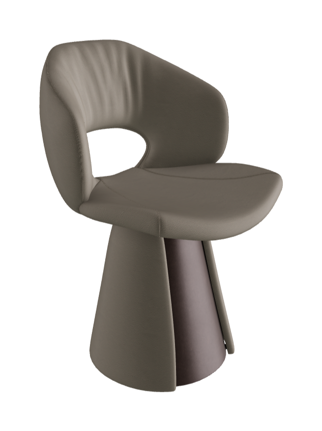 Dafne Dining Armchair_Bronze Embossed_Soft Leather_Castoro