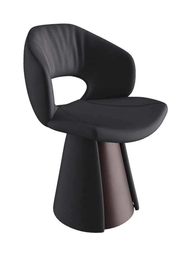 Dafne Dining Armchair_Bronze Embossed_Soft Leather_Atlantico