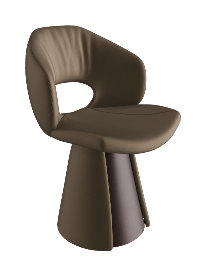 Dafne Dining Armchair_Bronze Embossed_Soft Leather_Bruno