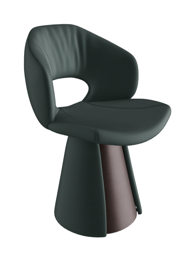 Dafne Dining Armchair_Bronze Embossed_Soft Leather_Sherwood