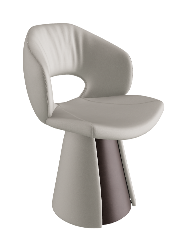 Dafne Dining Armchair_Bronze Embossed_Soft Leather_Artico