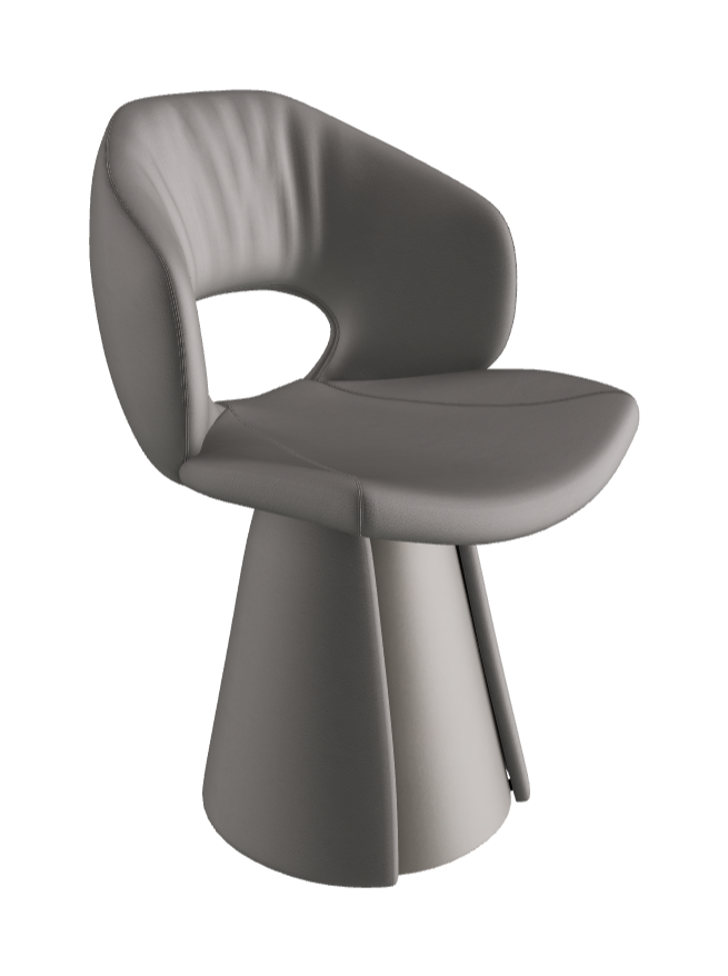 Dafne Dining Armchair_Titanium Embossed_Soft Leather_Nardo