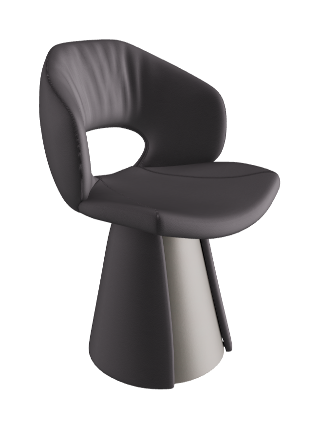 Dafne Dining Armchair_Titanium Embossed_Synthetic Leather_London